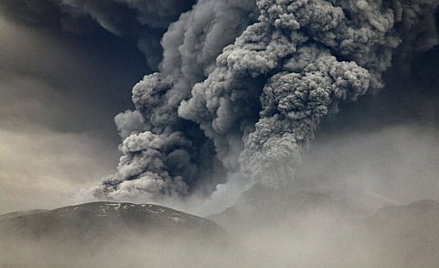 Vulcão de Shiveluch, na península de Kamchatka
