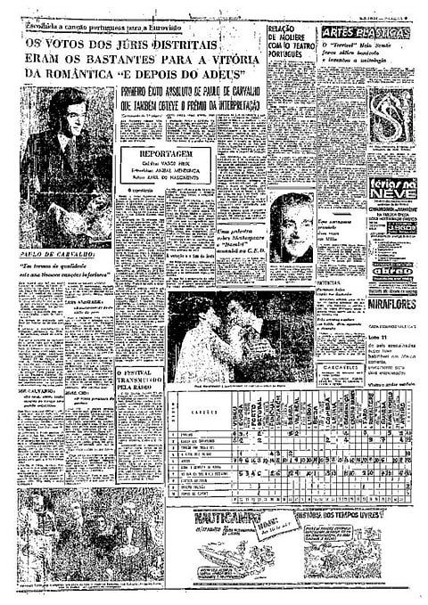 Paulo de Carvalho tinha participado na grande gala da canção ligeira portuguesa em 1970, 71 e 73. Sempre sem conseguir convencer os jurados. Mas na noite de 7 de março de 1974 arranca a vitória.