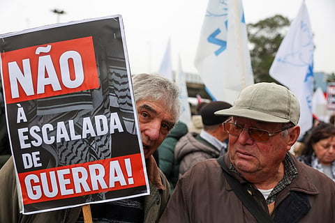 Manifestação em Lisboa reuniu milhares de pessoas. TIAGO PETINGA/LUSA