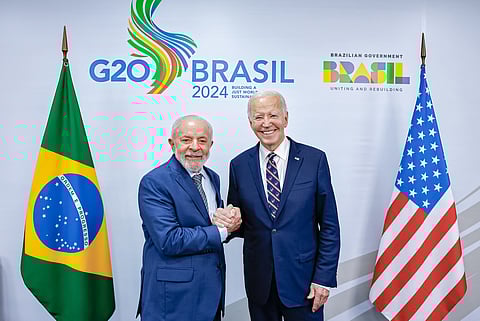 Lula da Silva e Joe Biden encontraram-se na cimeira do G20, no Brasil.