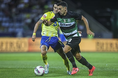 Pedro Goncalves marcou o primeiro dos três golos do Sporting,