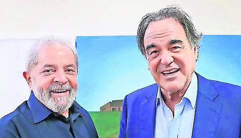 Lula é sobretudo para americano desinformado ficar a par do comeback de Lula da Silva - aqui com Oliver Stone.