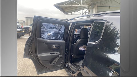 Carro utilizado é blindado.