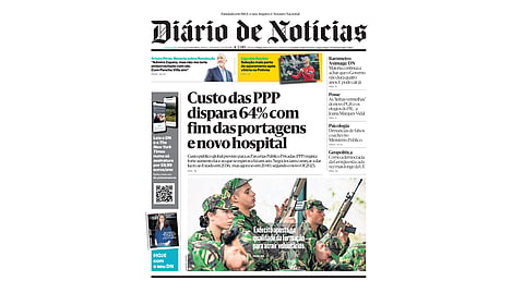 Os títulos da primeira página do DN deste domingo