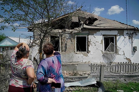 Belgorod, cidade russa na fronteira com a Ucrânia. STRINGER / AFP