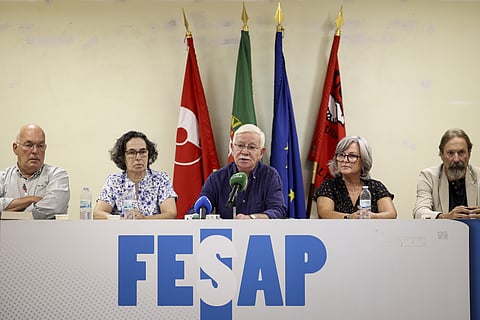 Conferência de imprensa da FESAP.