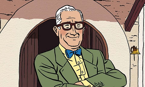Edgar P. Jacobs, numa ilustração de Stéphane Thomas, tem duas novas continuações da sua obra