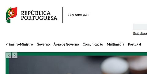 Volte-face: Portal do Governo volta a ter logotipo com esfera armilar, quinas e castelos