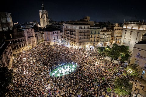 Milhares em protesto em Valência
