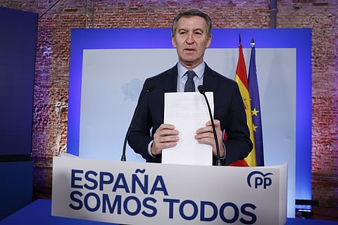 Alberto Núñez Feijóo no seu balanço do ano.