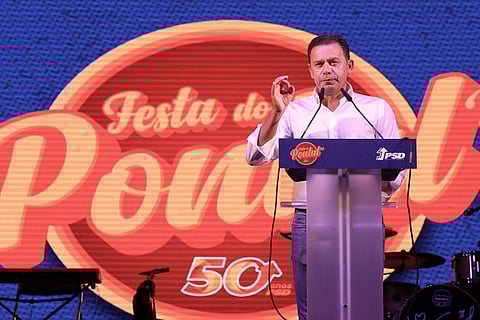 Luís Montenegro discursou pela primeira vez no Pontal como primeiro-ministro.