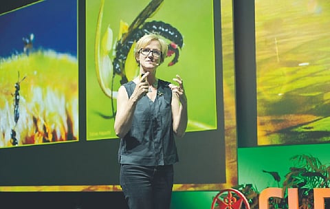 Seirian Sumner, durante a Glex Summit na Ilha Terceira