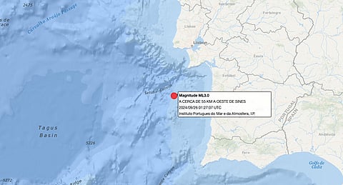 Sismo de magnitude 3.0 registado esta madrugada em Sines