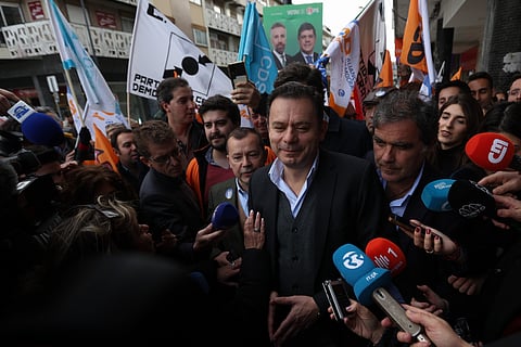 Luís Montenegro num momento da campanha