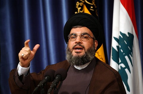 Nasrallah em 2006, quando ainda aparecia em público.