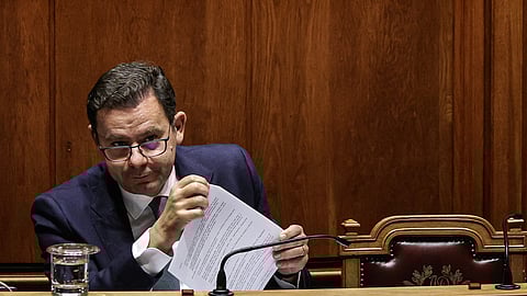 Luís Montenegro durante discussão do Orçamento de Estado para 2026.