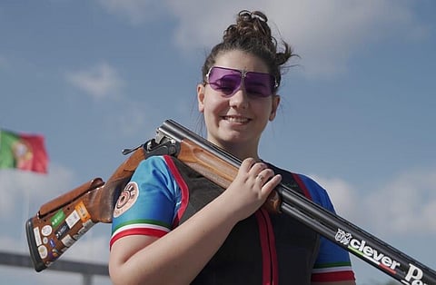 Maria Inês de Barros em oitavo no primeiro dia da qualificação de fosso olímpico