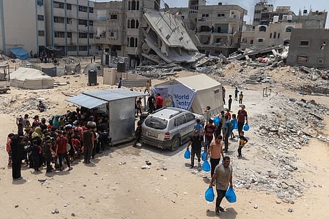 Uma das missões da WCK em Gaza é a distribuição de refeições.