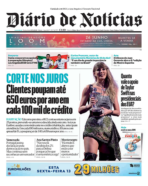 Quanto vai poupar com o corte nos juros? É esta a manchete do DN desta sexta-feira