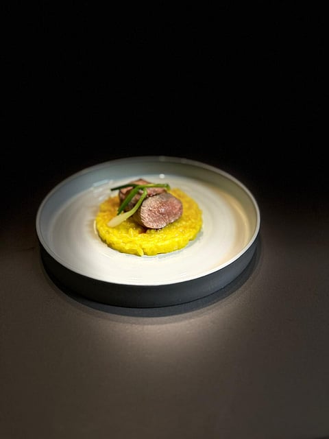 Receita de lombinho de borrego com arroz cremoso de açafrão