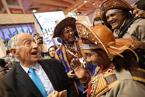 Marcelo Rebelo de Sousa na Bolsa de Turismo de Lisboa.