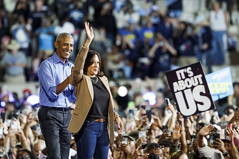 Obama voltou a fazer campanha, desta vez na Geórgia, e pela primeira vez ao lado de Harris.