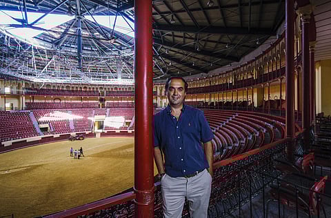 Pedro Maria Gomes entrou para o grupo de forcados aos 16 anos, como praticante. Tem 43.