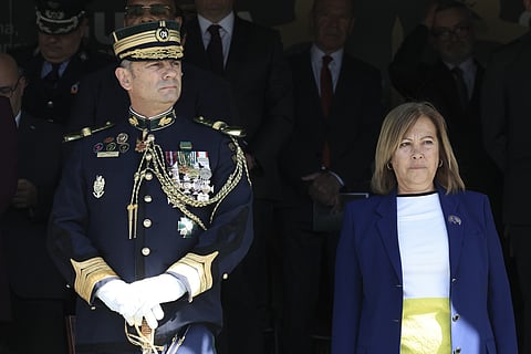 Ministra da Administração Interna, Margarida Blasto, durante cerimónia do 113.º aniversário da GNR, em Lisboa
