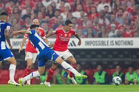 Di María marcou o golo decisivo da vitória na primeira volta, no Estádio da Luz.