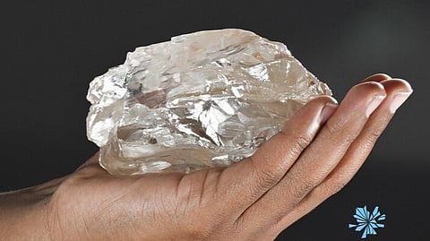 Mal cabe na palma da mão. Segundo maior diamante do mundo encontrado no Botswana