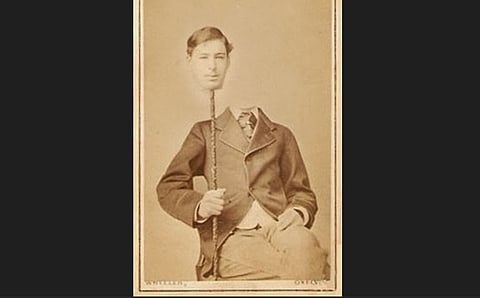 Uma das “fotografias sem cabeça” tiradas por  Samuel Kay Balbirnie.