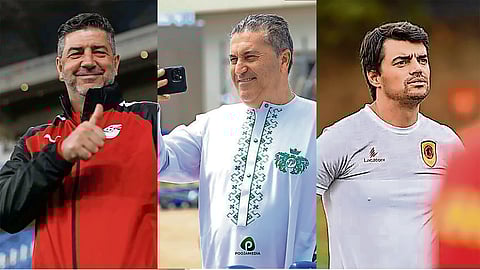 Rui Vitória (Egito), José Peseiro (Nigéria) e Pedro Gonçalves (Angola).