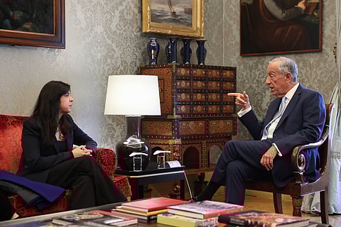 Inês de Sousa Real foi esta terça-feira recebida por Marcelo Rebelo de Sousa.