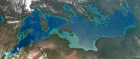 Uma imagem do que seria a Atlantropa imaginada por Herman Sörgel.