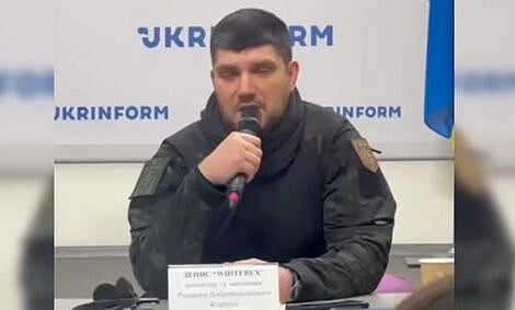 Denis Nikitin, líder do Corpo de Voluntários Russos, que apoia a Ucrânia.