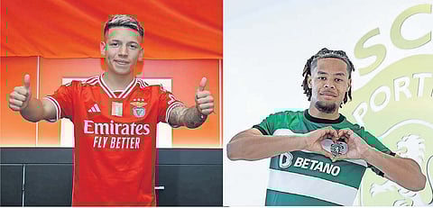 Prestianni assinou pelo Benfica e Koindredi pelo Sporting no último dia de mercado.