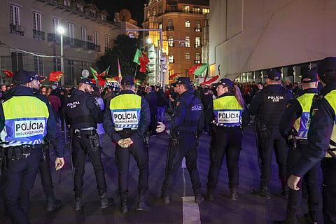 Em fevereiro deste ano, 43 polícias manifestaram-se junto ao cineteatro Capitólio, em Lisboa.