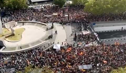 Manifestação em Madrid
