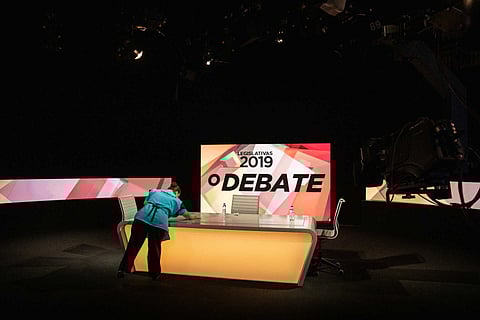 Imagem de arquivo de um debate para as legislativas de 2019