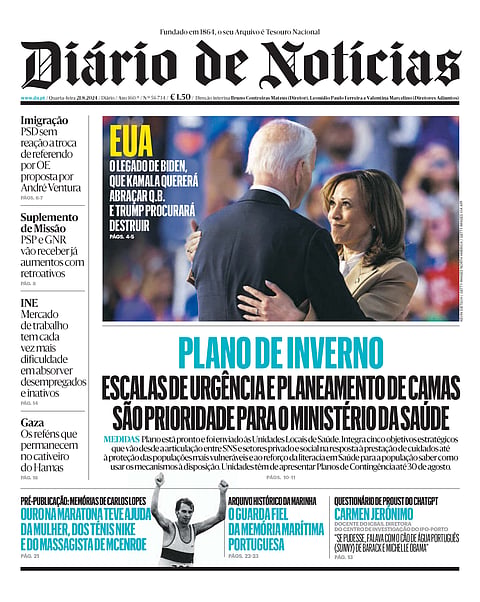 Os títulos do DN desta quarta-feira