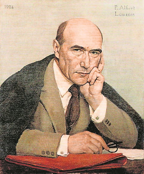 Retrato de André Gide, pintado por Paul Albert Laurens em 1924.