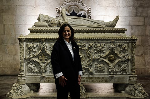 Ministra da Cultura, Dalila Rodrigues, na apresentação do programa evocativo dos 500 Anos da morte de Vasco da Gama