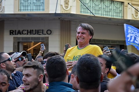 O ataque a Bolsonaro teve lugar em Juiz de Fora, Minas Gerais, em 6 de setembro de 2018. -- Foto: RAYSA LEITE/AFP