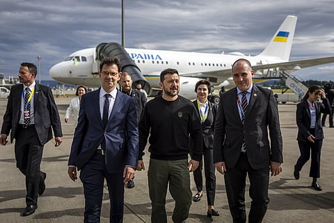 Zelensky chegou ontem à Suíça vindo da cimeira do G7 em Itália