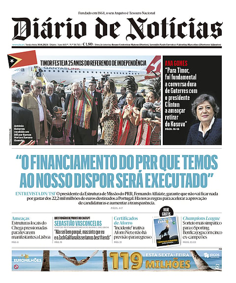 Os títulos do DN desta sexta-feira