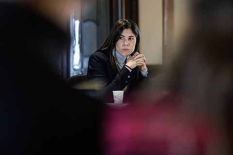 Mariana Mortágua, coordenadora do Bloco de Esquerda.