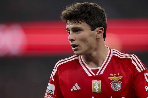 João Neves, médio do Benfica