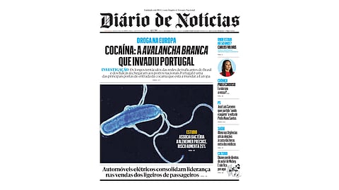 A primeira página do DN desta quarta-feira