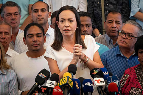 María Corina Machado, líder da oposição da Venezuela