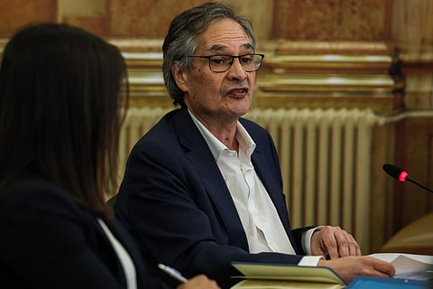 O ex-administrador da Santa Casa Global, Francisco Pessoa e Costa, fala perante a Comissão de Trabalho, Segurança Social e Inclusão.